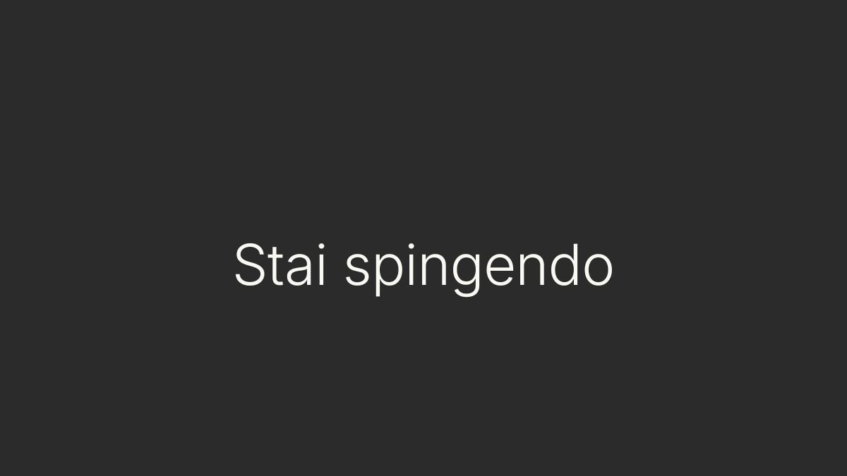 Copertina minimal camminata con testo Stai spingendo